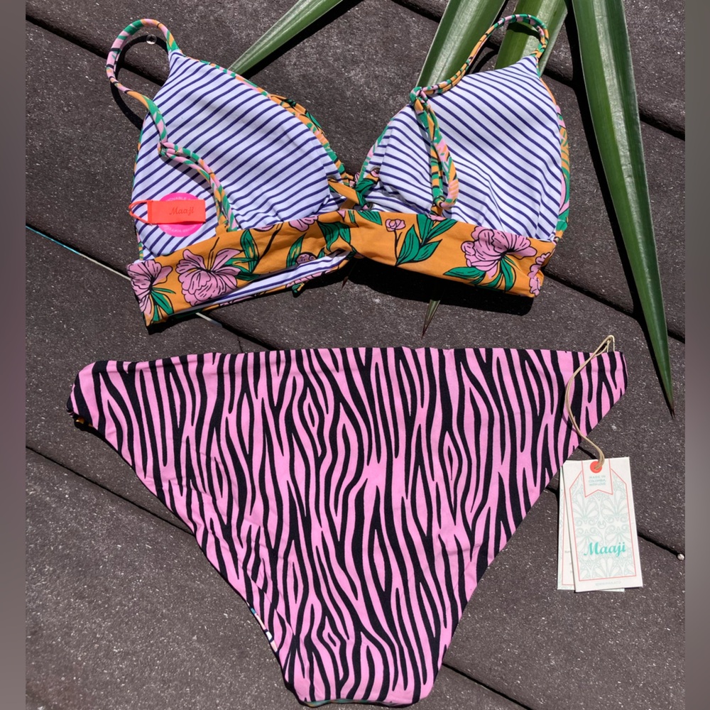 MAAJI Set - Sporty Charlotte Bikini Top & Flirt Signature Bottoms L/XL - Picture 9 of 16